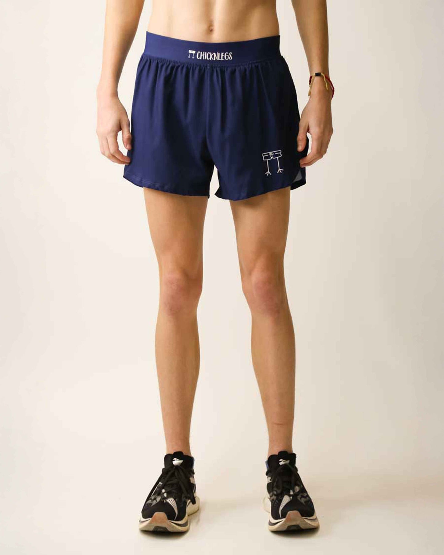 Men's Navy Blue 4" Half Split Shorts