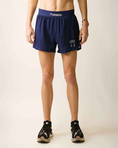 Men's Navy Blue 4" Half Split Shorts