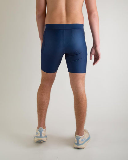Men's Navy Blue 8" Half Tights