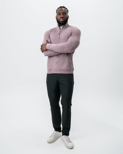 Tech Quarter Zip - Heathered Crimson