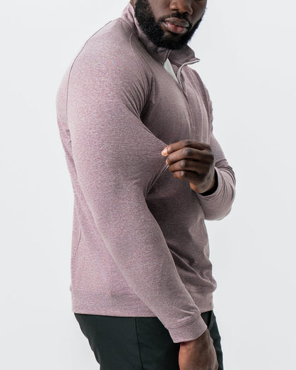 Tech Quarter Zip - Heathered Crimson