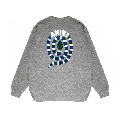 Amiri Long Sleeved Shirt Printed Trendy Pure Cotton