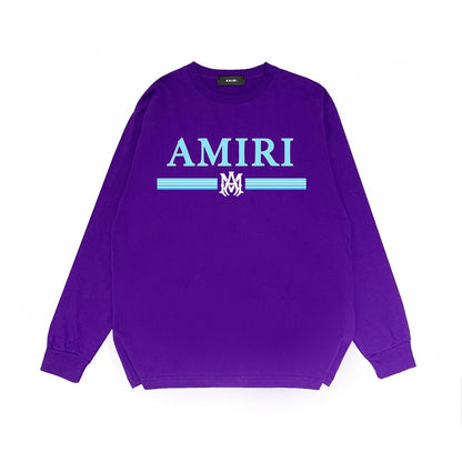Amiri Long Sleeved Shirt Printed Trendy Pure Cotton