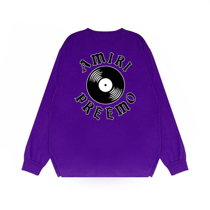 Amiri Long Sleeved Shirt Printed Trendy Pure Cotton