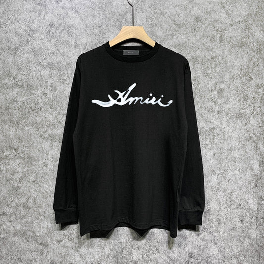 Amiri Long Sleeved Shirt Printed Trendy Pure Cotton
