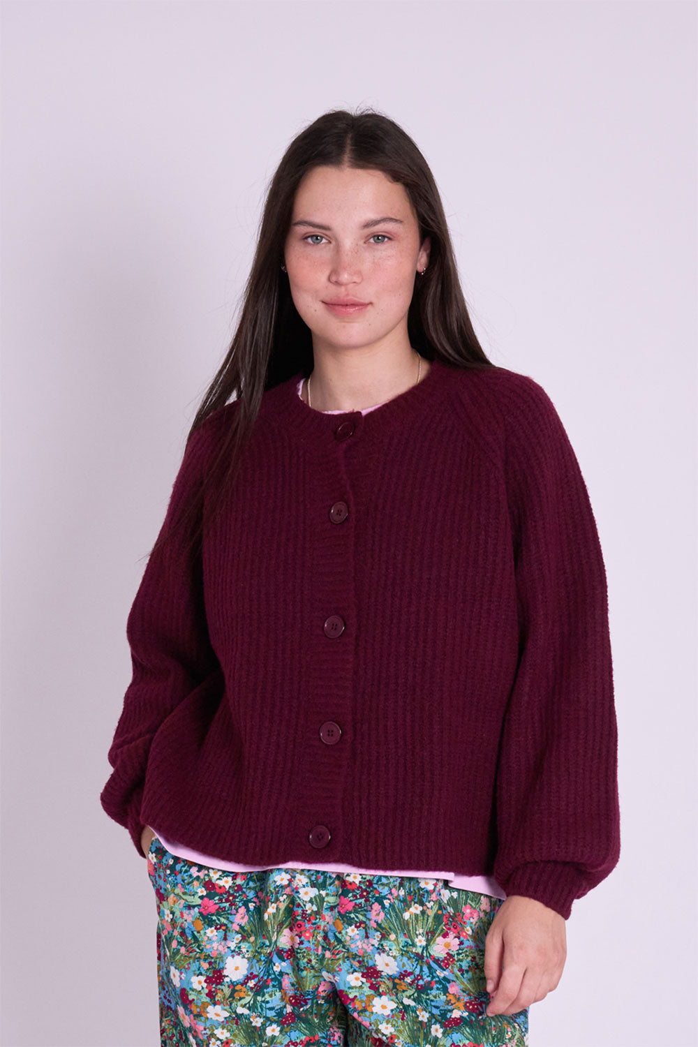 Ivy Cardigan - Burgundy