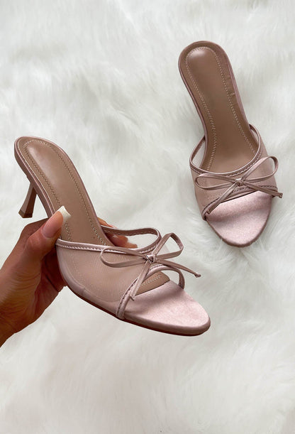 Keep My Love Nude Bow Mules