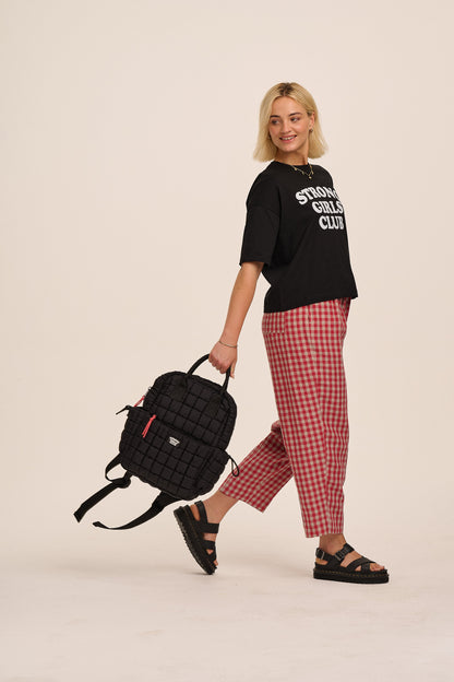 Dumpling Quilted Backpack - Black