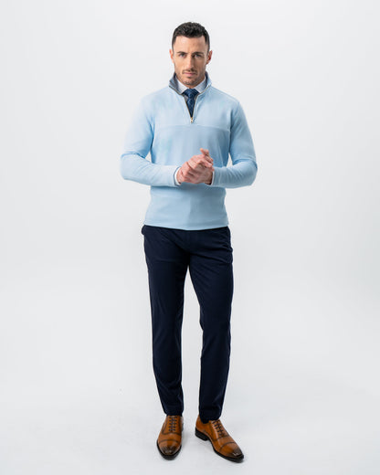 Quarter Zip - Light Blue