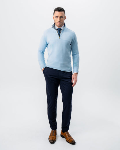 Quarter Zip - Light Blue