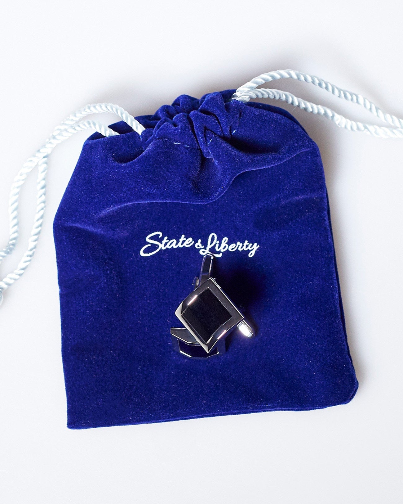 Black Square Cuff Links