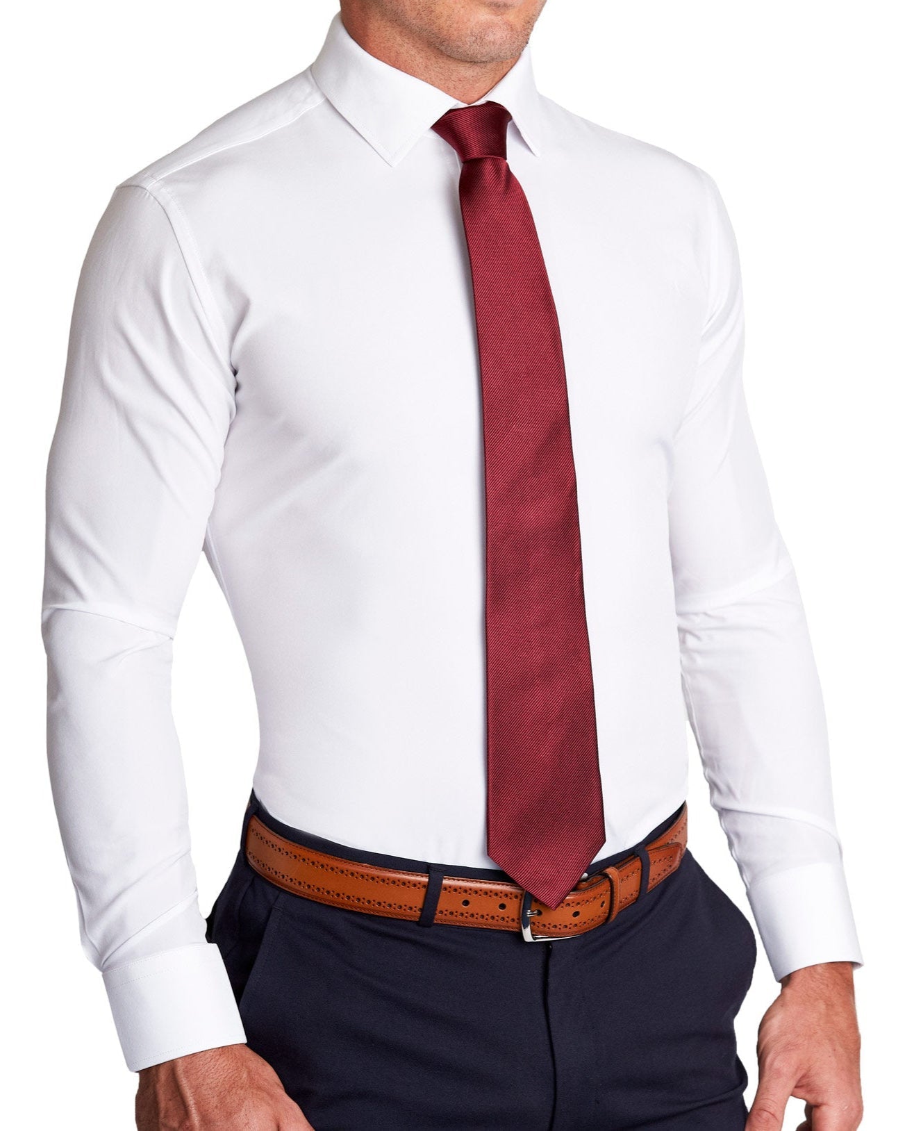 Maroon Woven Silk Tie