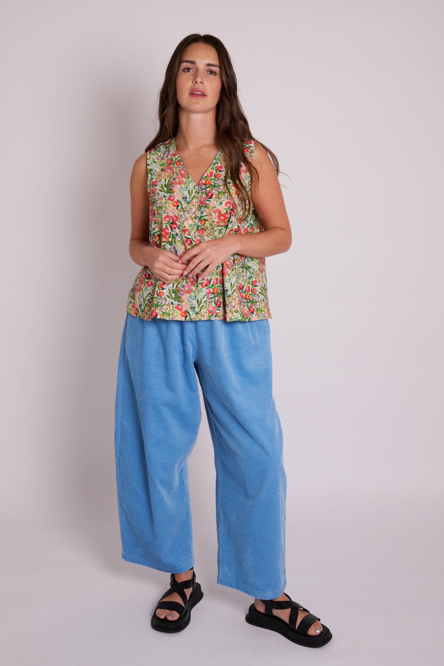 Pippa Linen Top - Floral