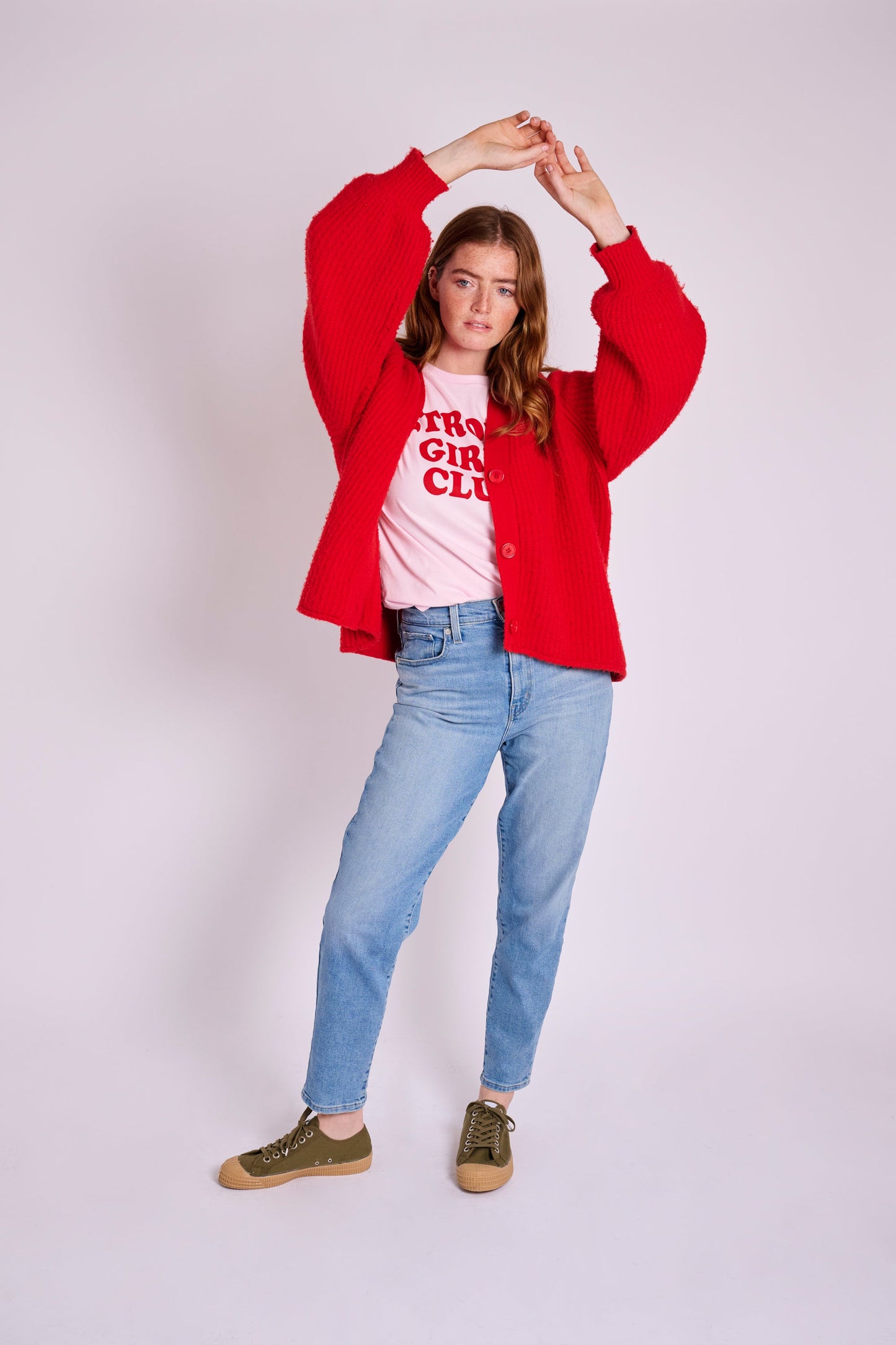 Strong Girls Club Slogan TShirt - Pink