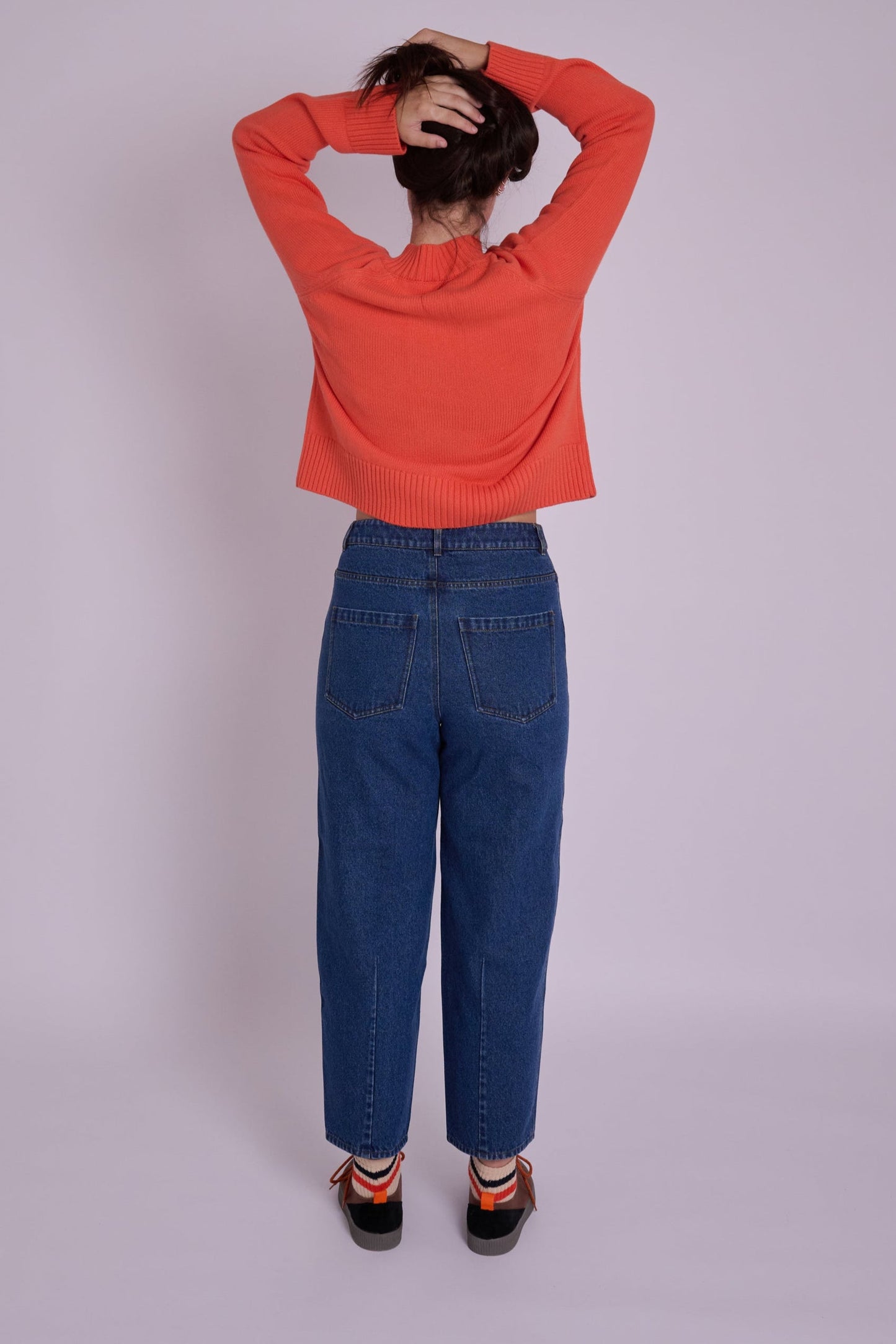 Dolly High Rise Barrel Leg Jean -  Mid Wash
