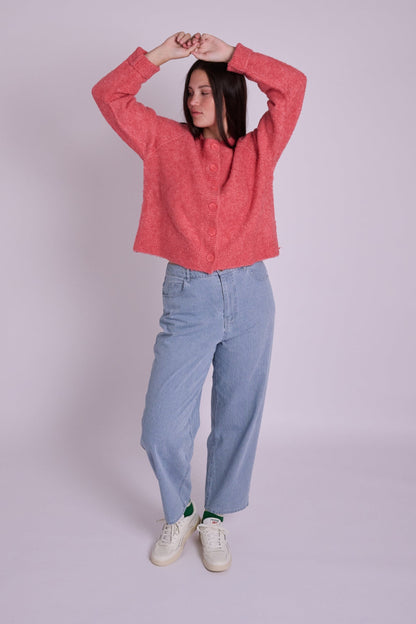 Dolly High Rise Jean - Ticking Stripe
