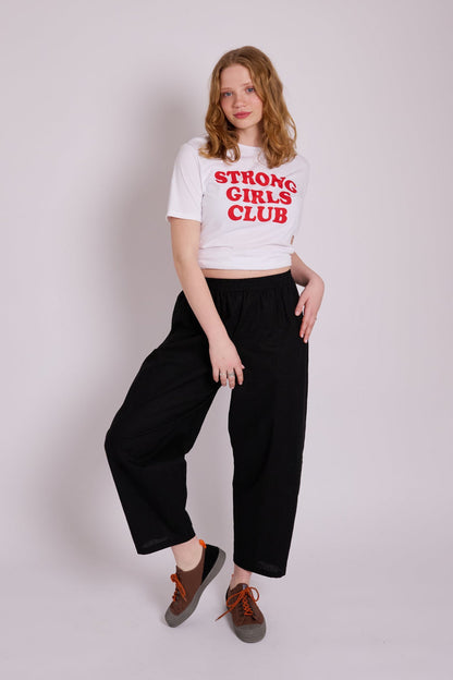 Peggy Trousers - Linen Black