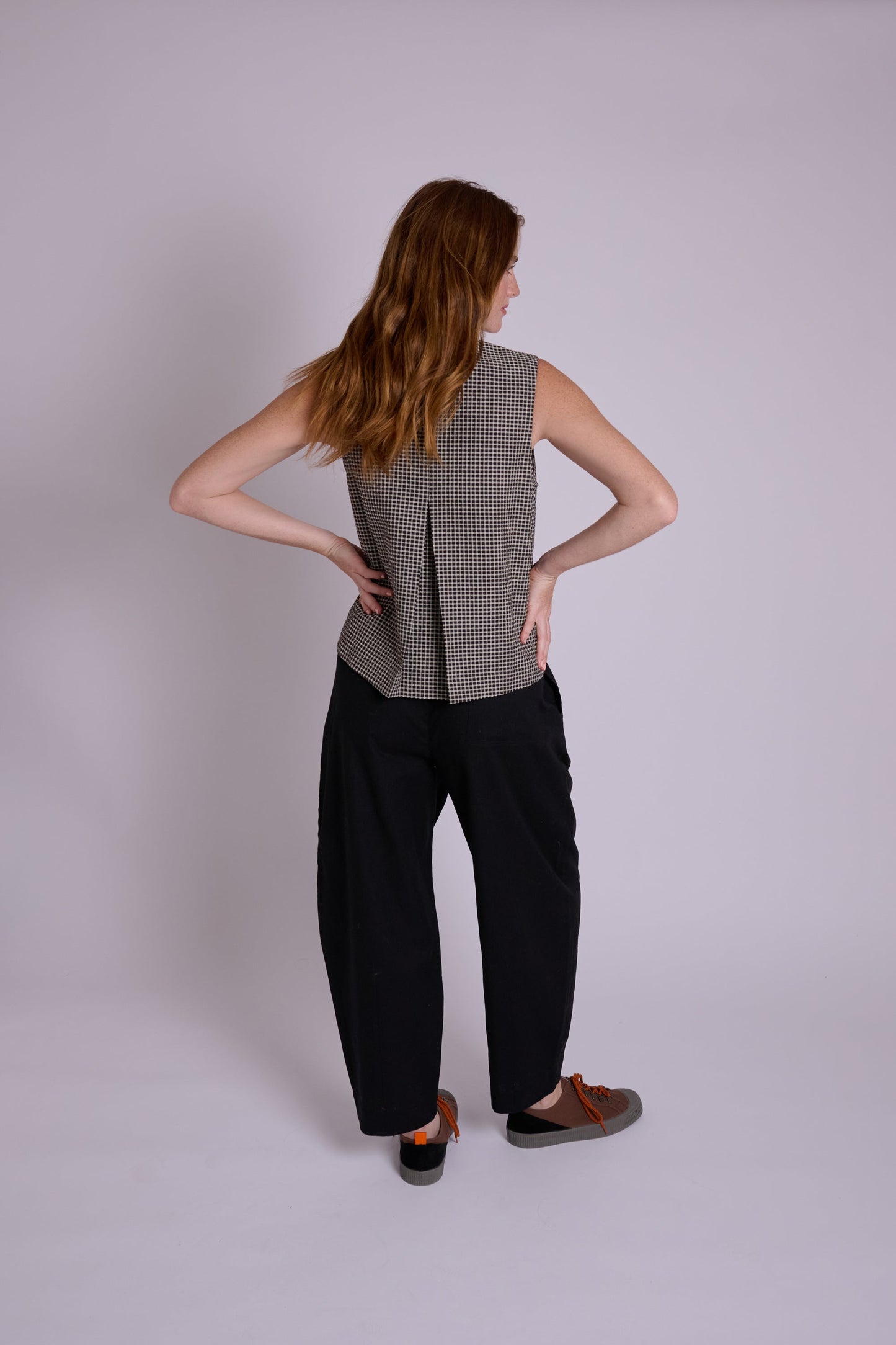 Textured Pippa Top - Gingham