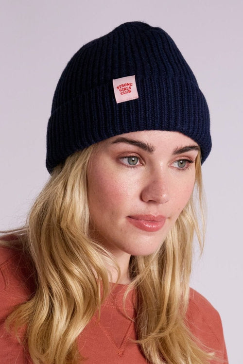 Strong Girls Club Beanie Hat - Oxford Navy