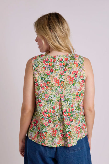 Pippa Linen Top - Floral