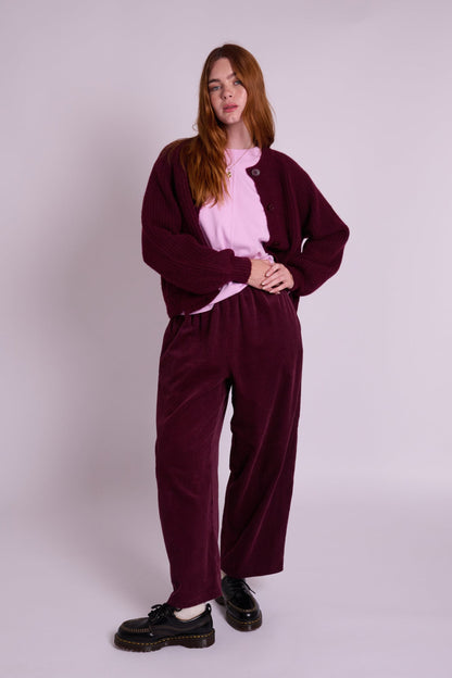 Iris Cord Trousers - Berry