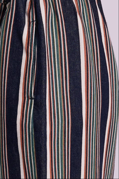 Ottie Denim Trousers - Multi Stripe