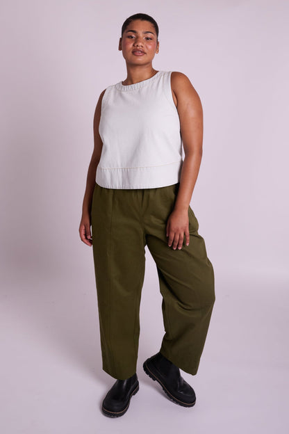 Cecille Trousers - Pea Green