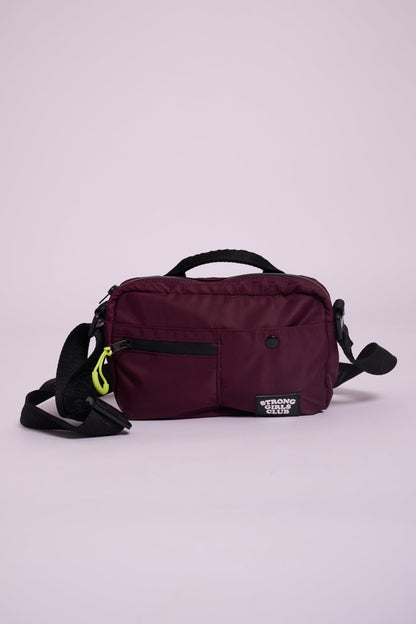 Strong Girls Club Crossbody Camera Bag - Aubergine