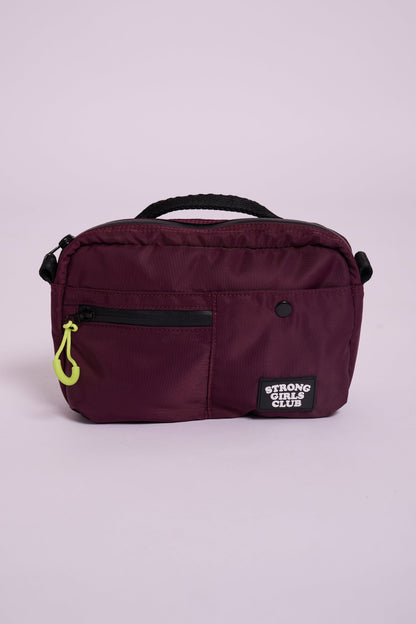 Strong Girls Club Crossbody Camera Bag - Aubergine