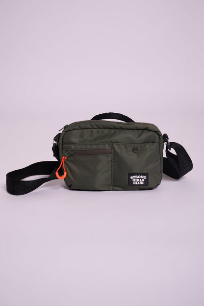 Strong Girls Club Crossbody Camera Bag - Khaki