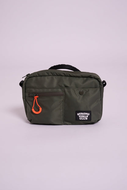Strong Girls Club Crossbody Camera Bag - Khaki