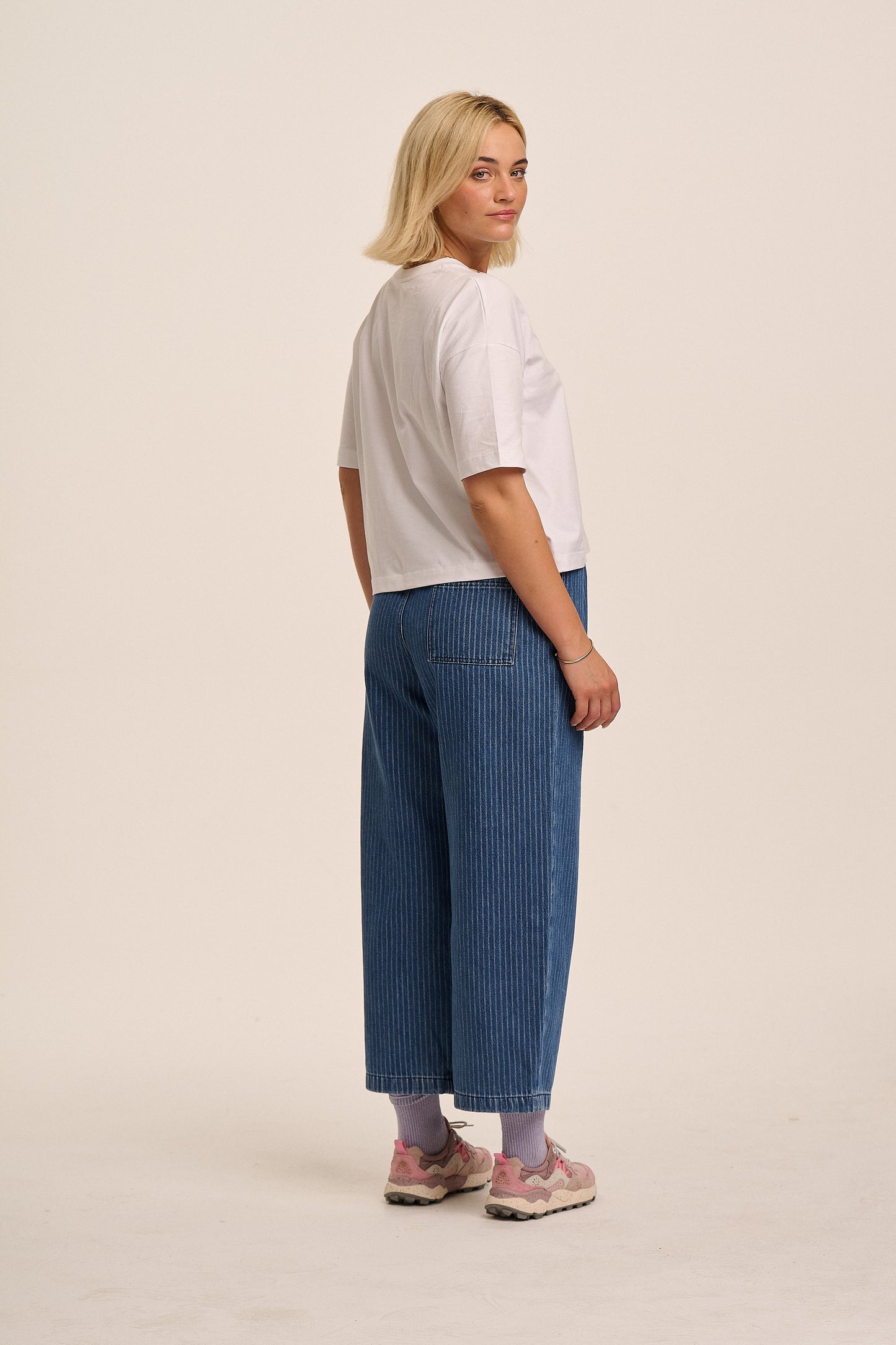 Ottie Denim Trousers — Needle Stripe