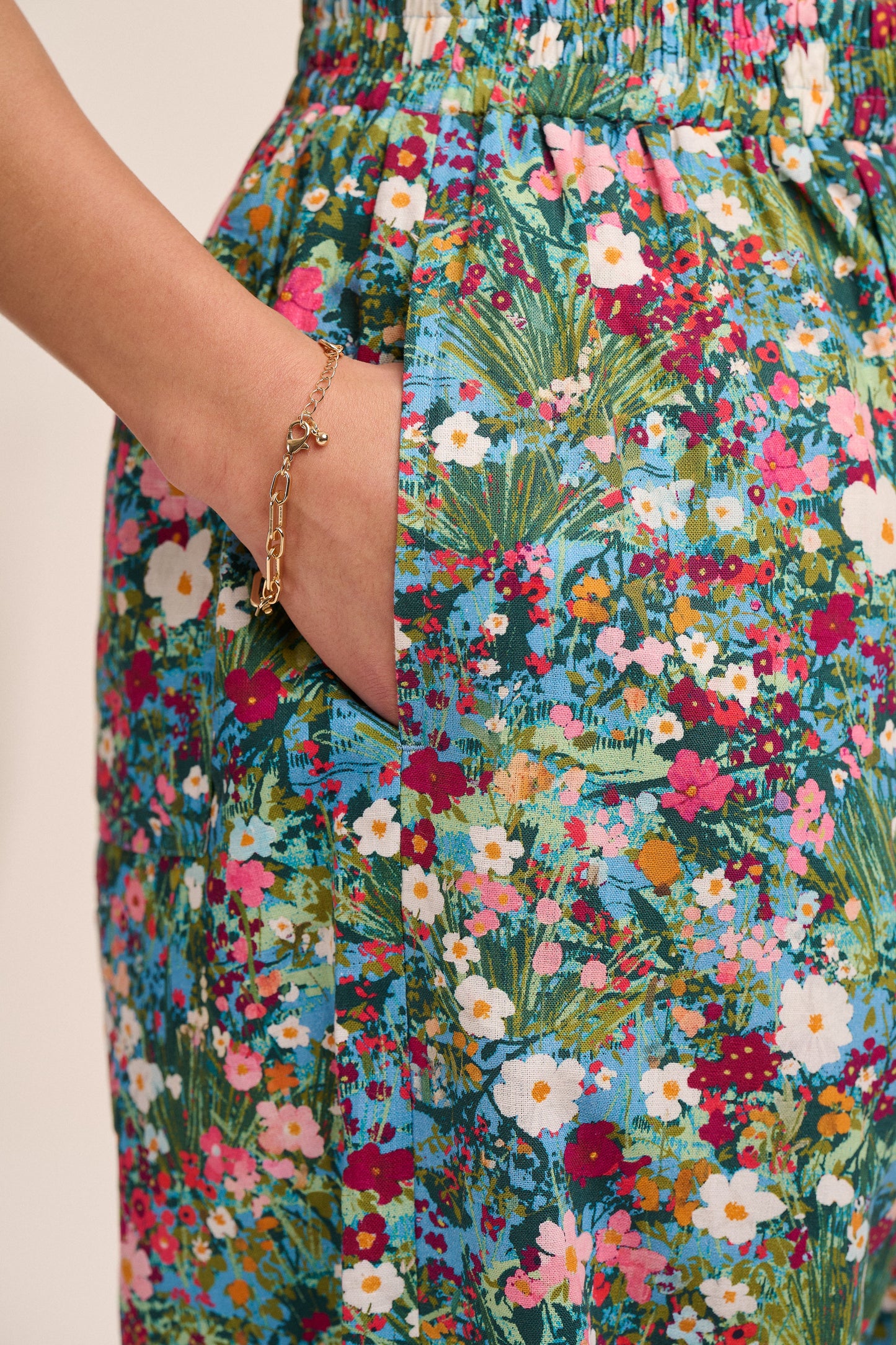 Peggy Linen Trousers - Spring Floral
