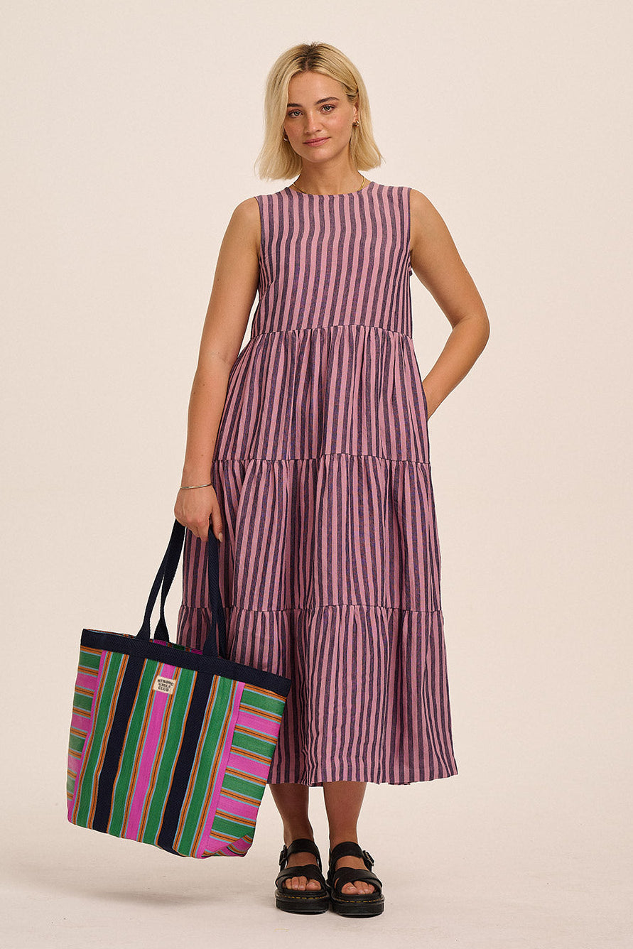 Recycled Nylon Easy Bag - Pink & Green