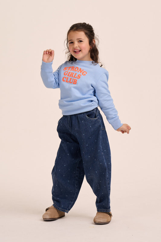 Strong Girls Club Kids Sweatshirt - Blue