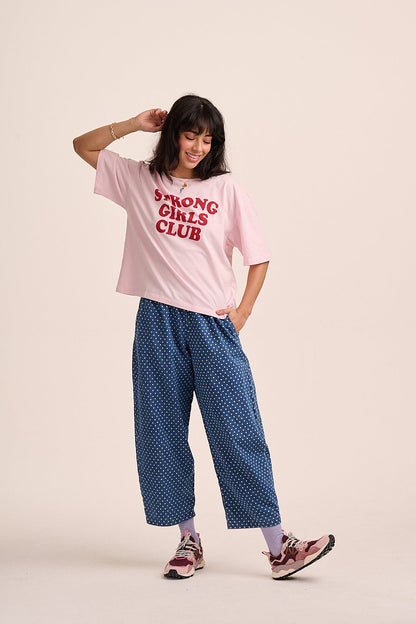 Strong Girls Club Relaxed Boxy TShirt - Pink