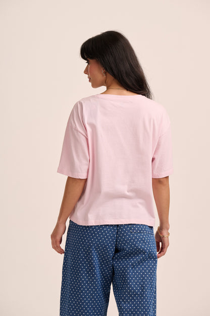 Strong Girls Club Relaxed Boxy TShirt - Pink