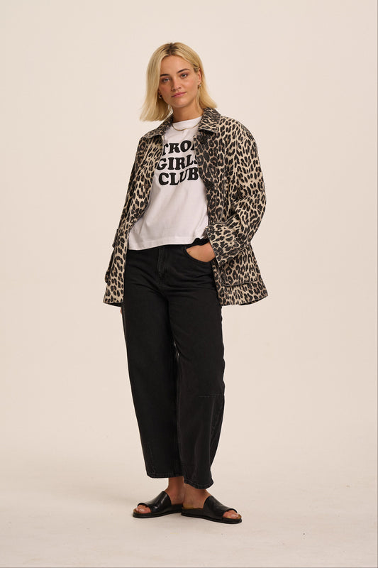 Maggie Barrel Leg Jean - Black