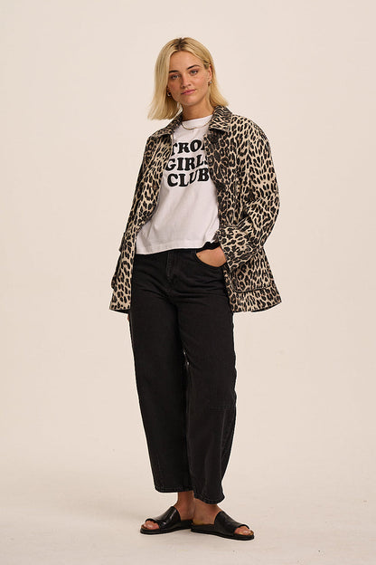 Sienna Jacket - Leopard Denim