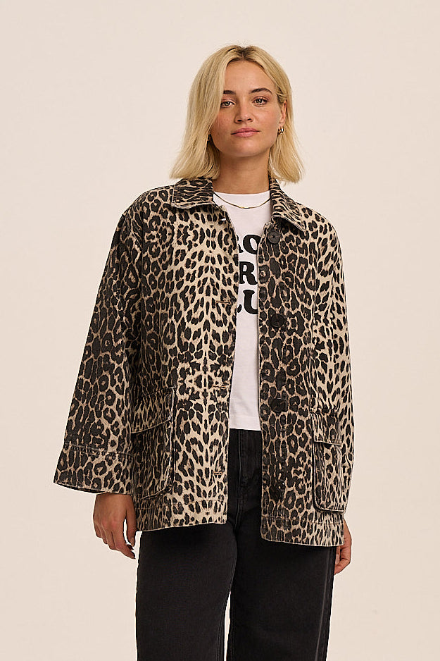 Sienna Jacket - Leopard Denim