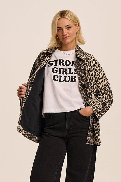 Sienna Jacket - Leopard Denim
