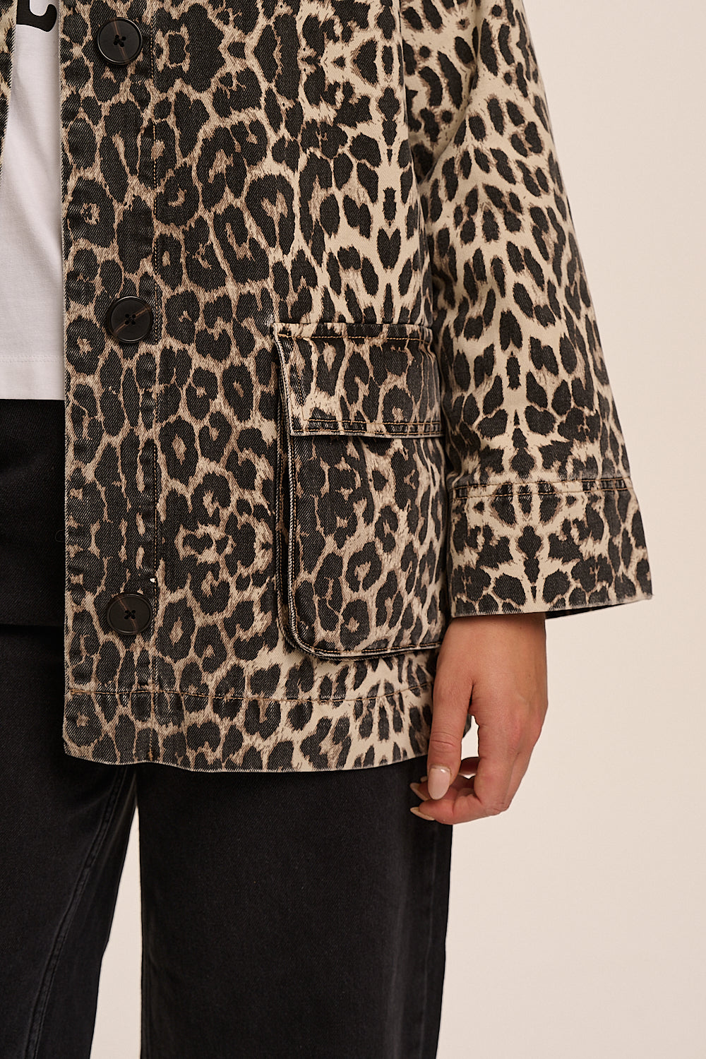 Sienna Jacket - Leopard Denim