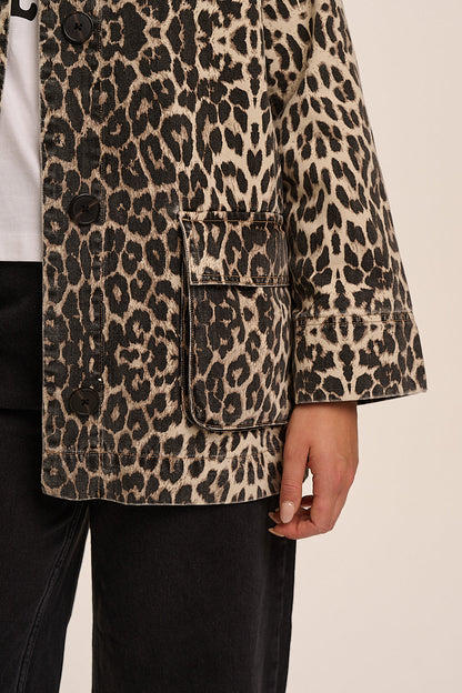 Sienna Jacket - Leopard Denim