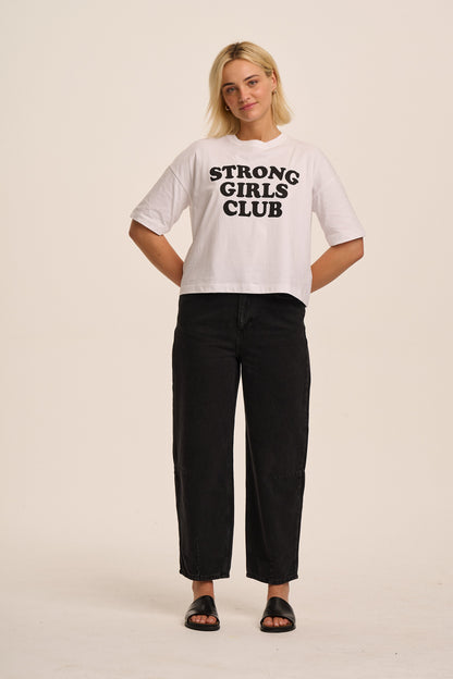 Maggie Barrel Leg Jean - Black