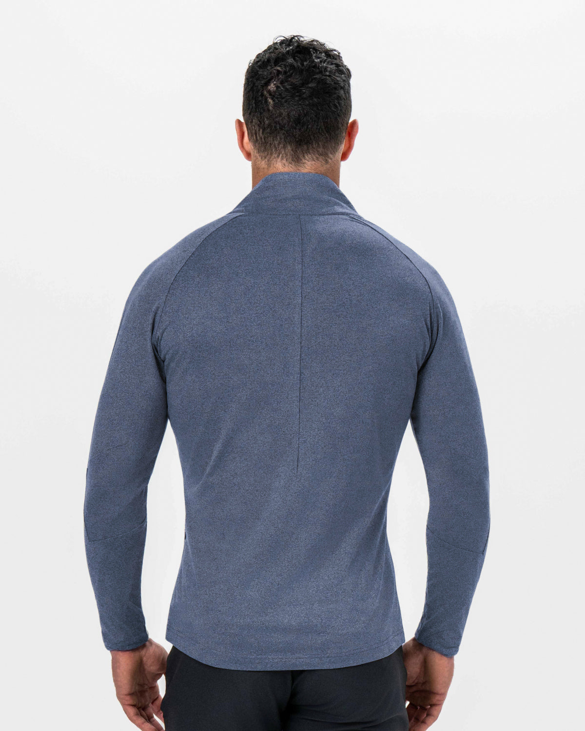Brushed Quarter Zip - Heathered Navy