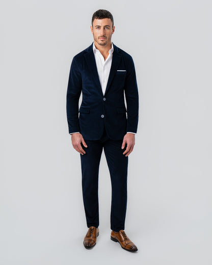 Unstructured Corduroy Blazer - Dark Navy