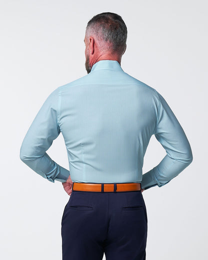 "The Atlas" Mint, Blue & White Mini Check