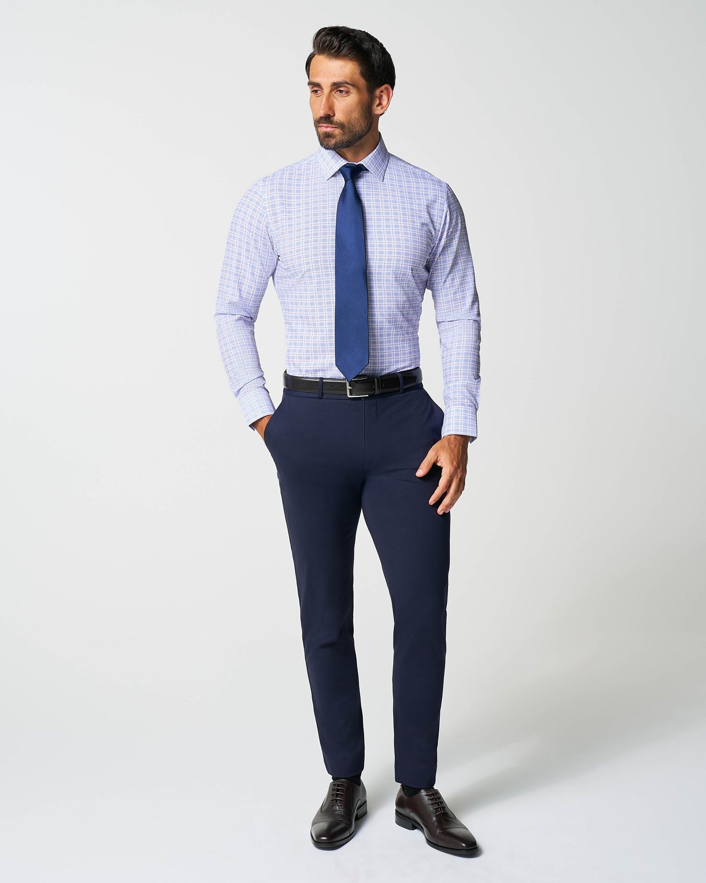 "The Baron" Purple and Blue Plaid