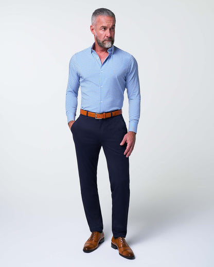 "The Bonino" Blue Gingham - Classic Fit
