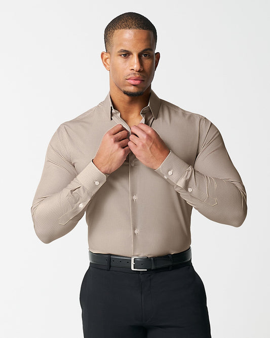 "The Brooks" Light Brown Double Check